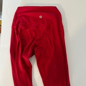 Red lulu lemon leggings 28in
